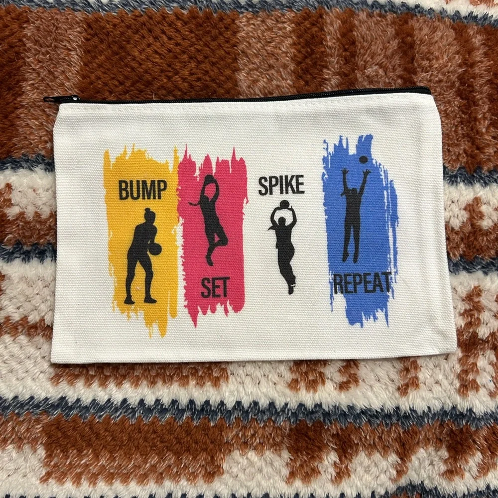 **2/$10** Volleyball Themed Pouch with Colorful Design